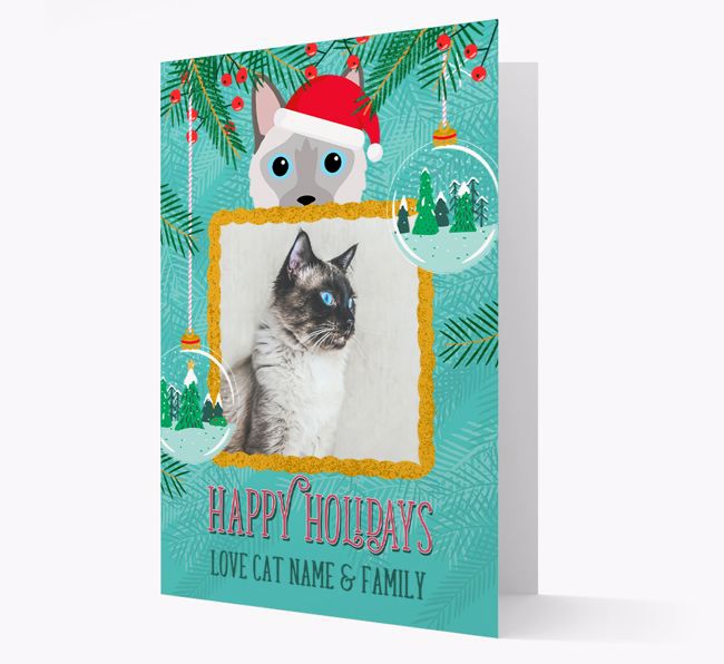 Happy Holidays: Personalized {breedCommonName} Card